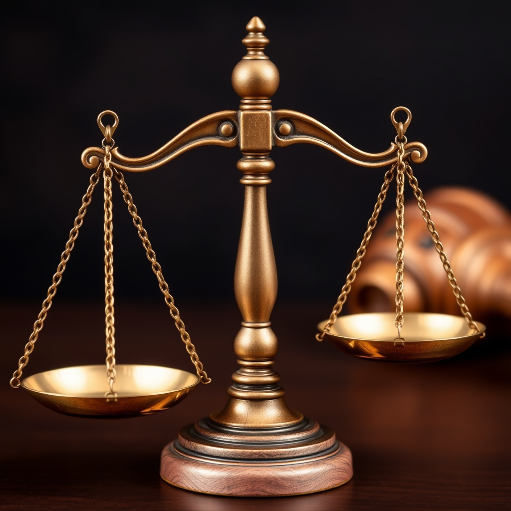 Traditional scales of justice symbol representing enhanced penalties and legal protection for fraud victims under new federal legislation